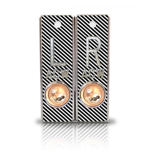 Aluminum Position Indicator X Ray Markers- Diagonal Stripes Graphic Pattern